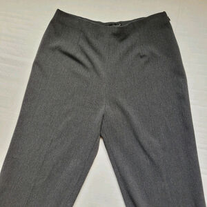Fabrizio Gianni Women's Size 8 Gray Straight Leg Pants Stretch Trousers Side Zip